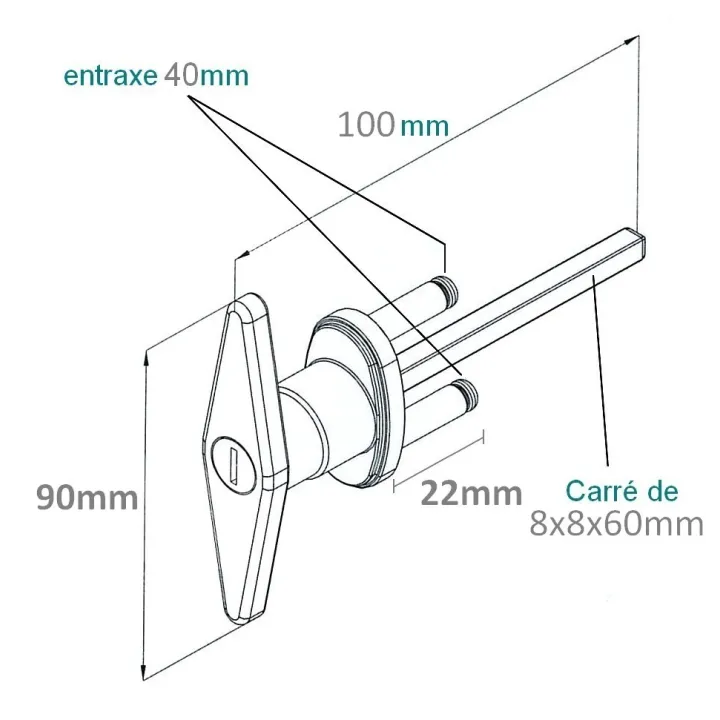 Poignée Simple Métal