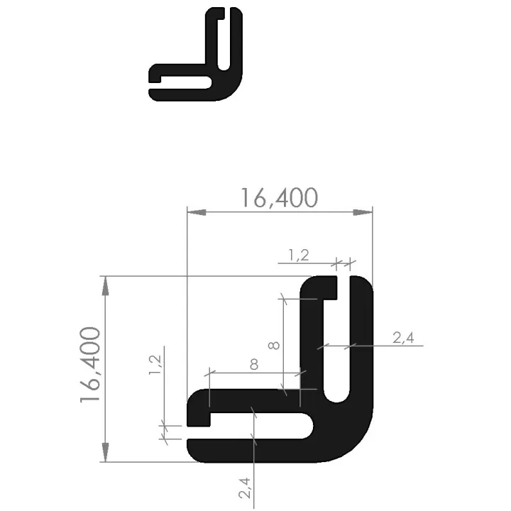 Joint d'angle (le m)