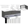 Hinge for sectional sliding garage door