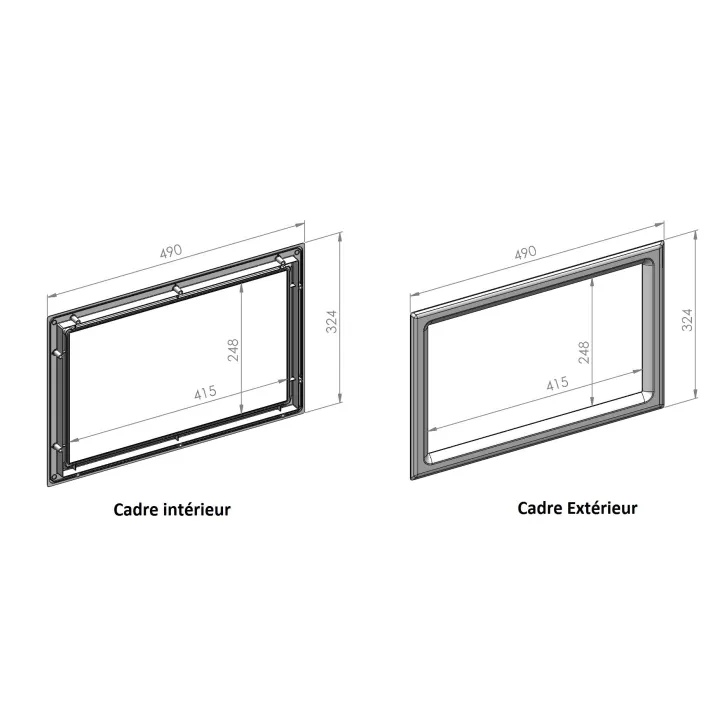 Rectangular Porthole Occitania (Complete Kit)