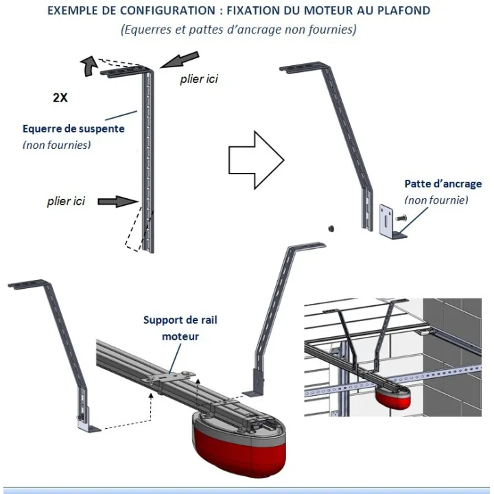 Support de rail moteur ONE