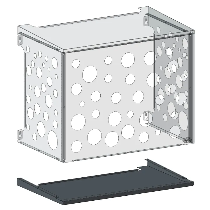Capot inférieur - Cache clim - Gris RAL 7016