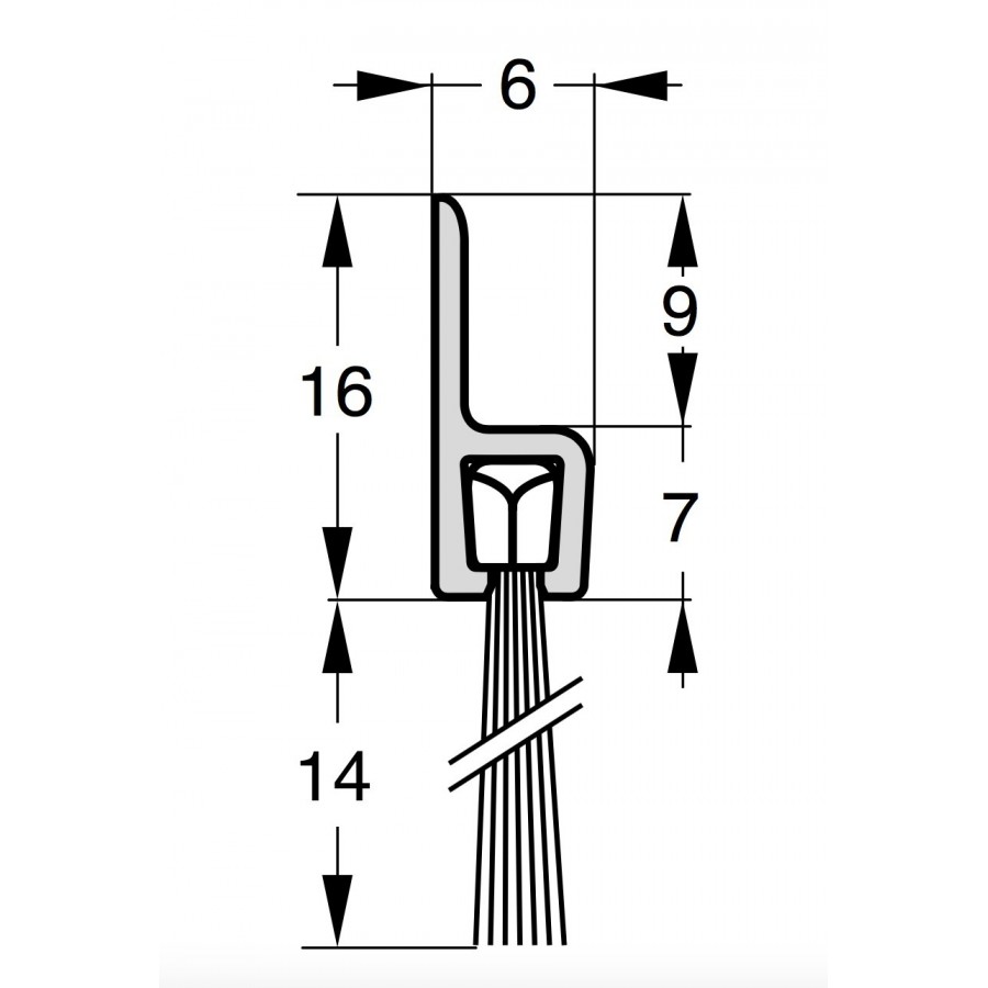 Joint balai pour porte à visser : Commandez sur Techni-Contact - Joint  brosse pour porte SUPERSEAL®