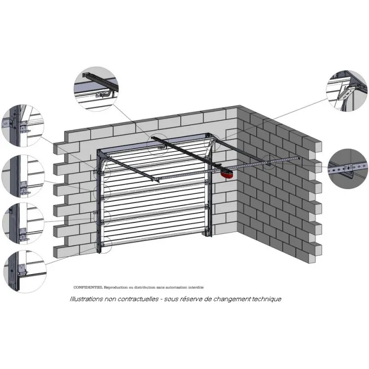 Porte de garage sectionnelle installée