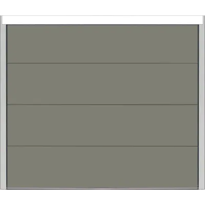 Porte sectionnelle Velocia - Sans rainure / Lisse Polygrain - Gris Quartz RAL 7039 - Motorisée