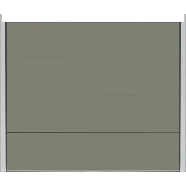 Porte sectionnelle Velocia - Sans rainure / Lisse Polygrain - Gris Quartz RAL 7039 - Motorisée