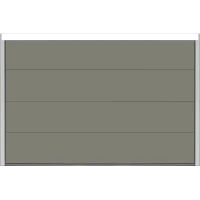 Porte de garage sectionnelle lisse Gris Quartz RAL 7039 largeur 3m