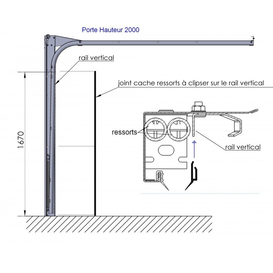 Joint montant et traverse pour porte de garage sectionnelle