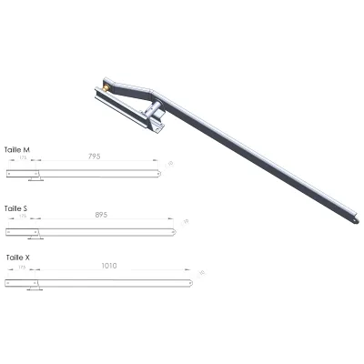 Bras reforcé de porte de garage basculante