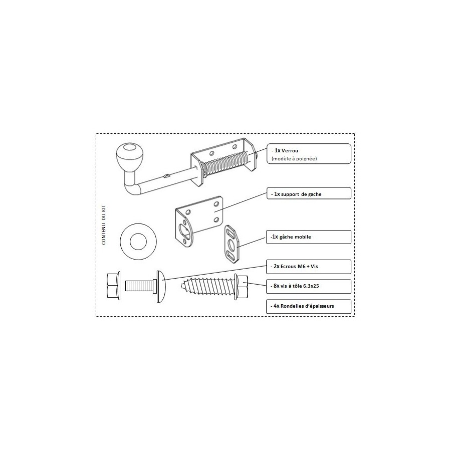 GTO VERROU SECURITE S/ AXE P/ TOUT MODELE - Accessoires pour dispositifs de  fermeture de porte - WWG13X184