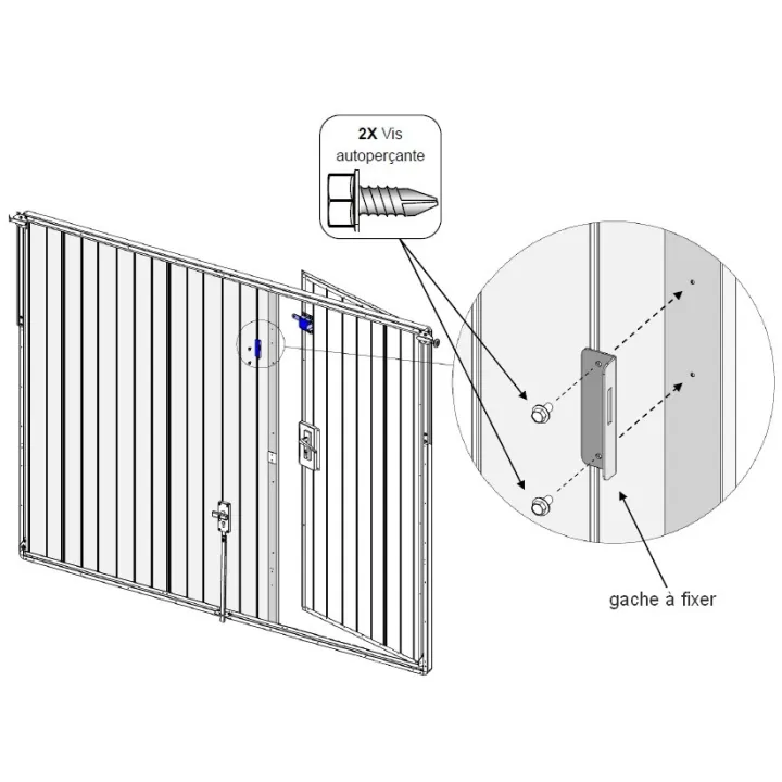 Square additional bolt with striker