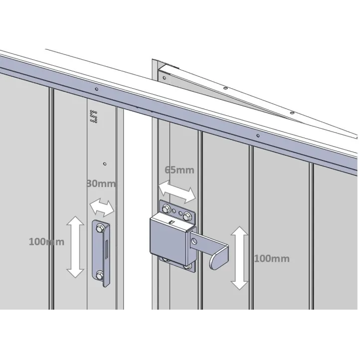 Square additional bolt with striker