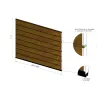 Lot de 4 panneaux lisse à rainure chêne doré pour remplacement complet du tablier + joint bas