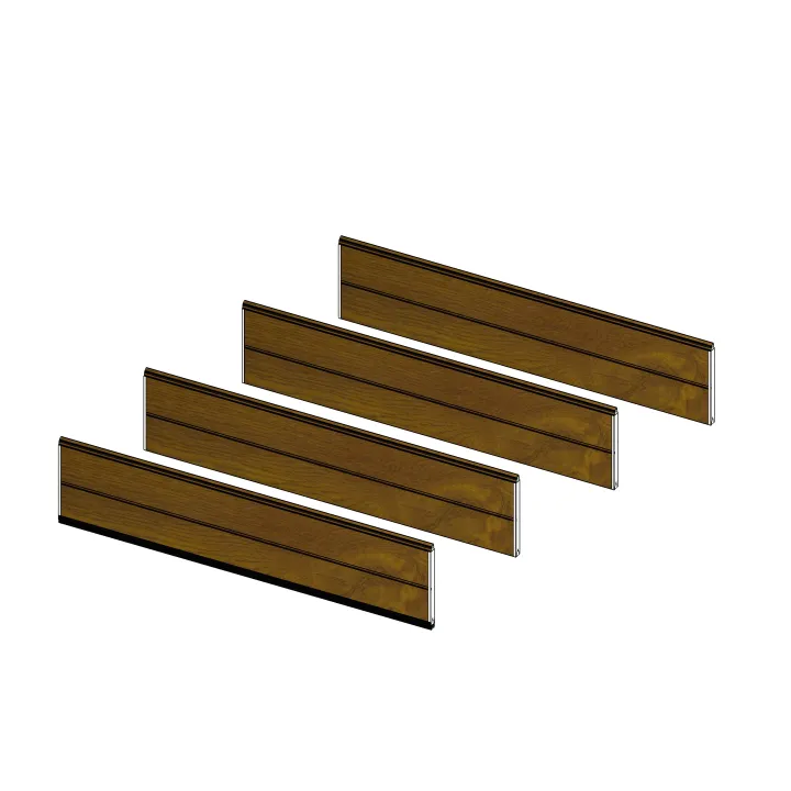 Lot de 4 panneaux lisse à rainure chêne doré pour remplacement complet du tablier + joint bas