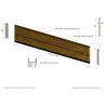 Lot de 4 panneaux lisse à rainure chêne doré pour remplacement complet du tablier + joint bas