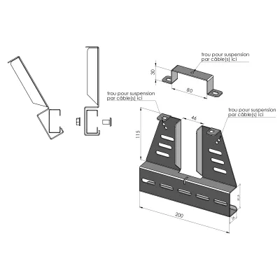 Support Moteur sur barre d'écartement