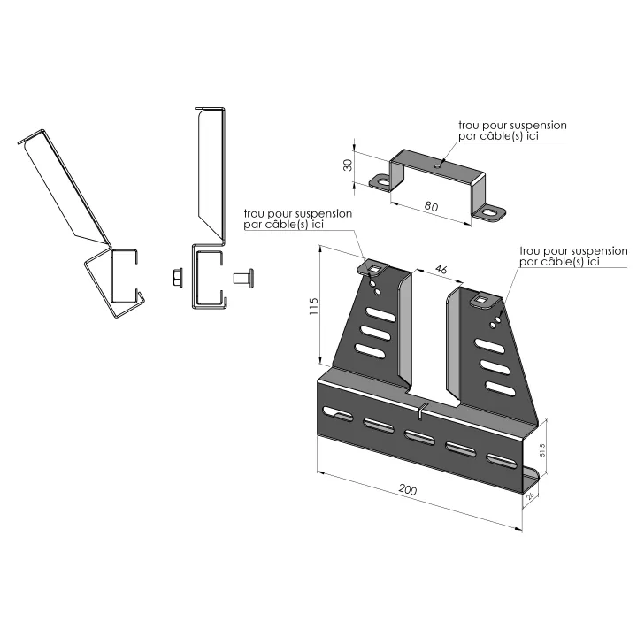 Support Moteur sur barre d'écartement