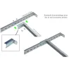 Sliding rail/spacer bar connections (pair)