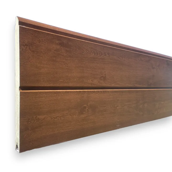 Velocia sectional door - Polygrain groove / smooth - Dark Oak - Motorized