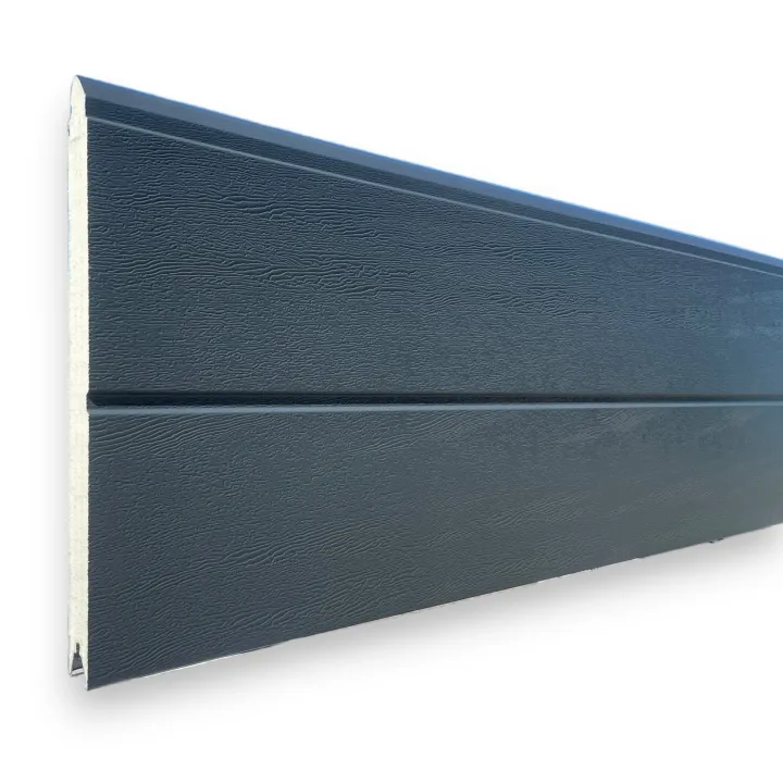 Velocia sectional door - Groove / Woodgrain - Anthracite Grey - Motorized