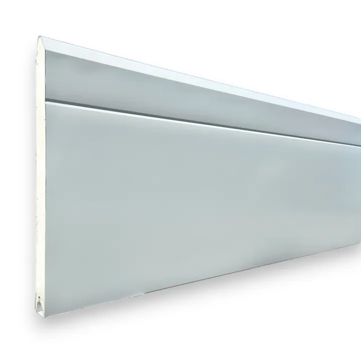 Velocia Sektionaltor - Hohe Feinrille / Glatt Polygrain - Grau 7035 - Motorisiert