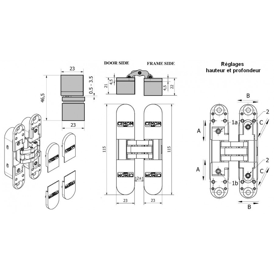 Kak – Loquet De Placard Invisible En Alliage D'aluminium, Bouton