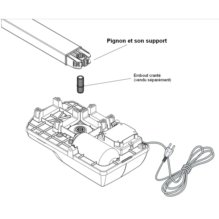 Pignon cranté avec support pour moteur PROBO 60R LIFE - PR60