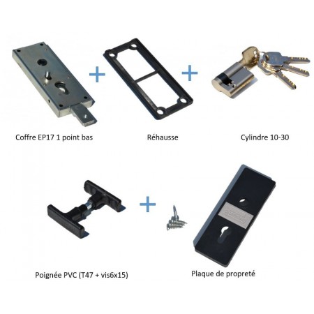 Tilting lock kit for single wall door