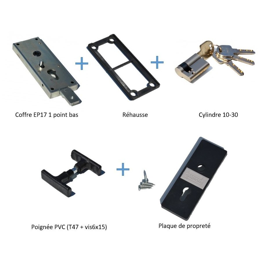 serrure verticale WSS porte basculante de garage - sespdistribution