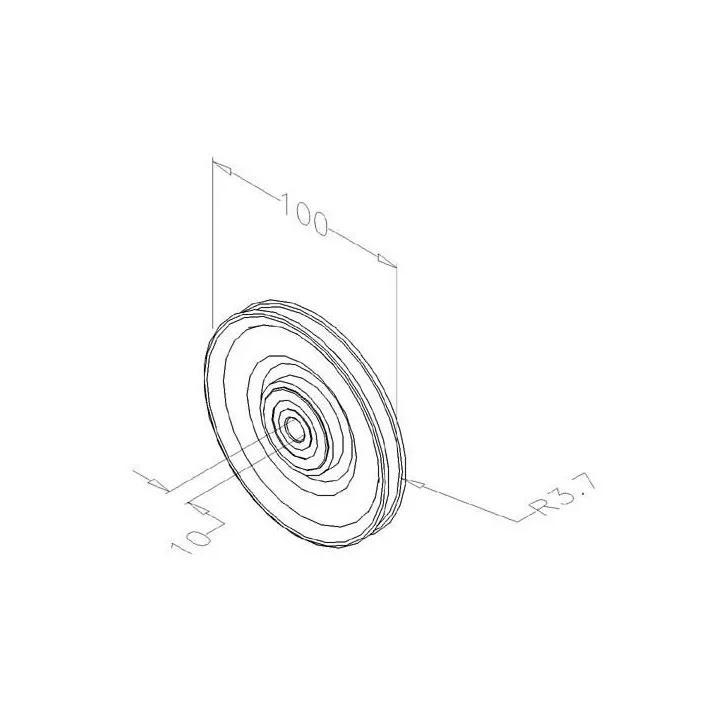 Steel Pulley Diameter 100mm Single Throat