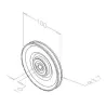 Steel Pulley Diameter 100mm Single Throat