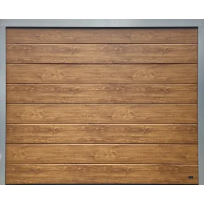 Porte de garage sectionnelle Chêne doré - Largeur 2400mm
