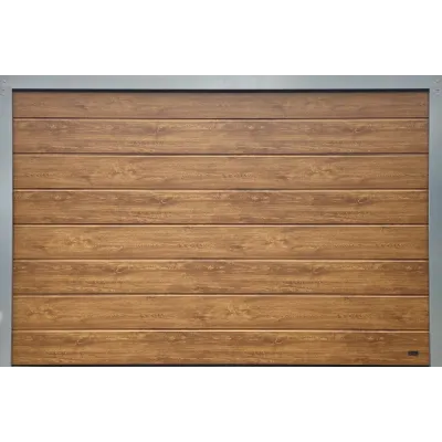 Porte de garage sectionnelle Chêne doré - Largeur 3000mm