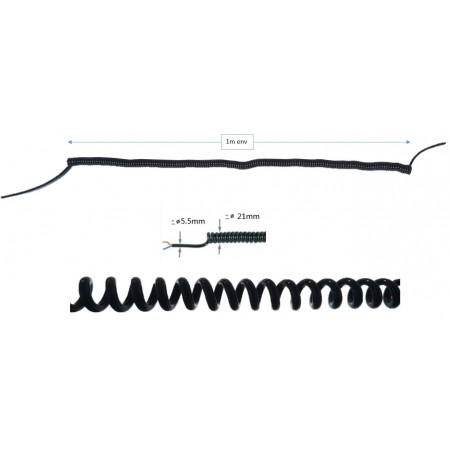 Cable spiralé 1 m