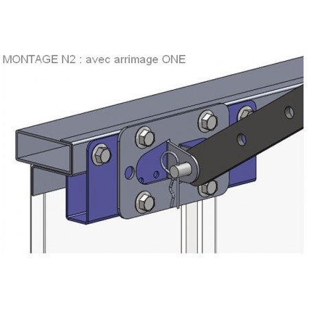 Support basculeur de déverrouillage sur porte métallique / plaque arrimage moteur