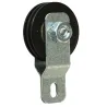 Poulie Mobile Nylon Diamètre 50mm double gorge + support mono-ressort