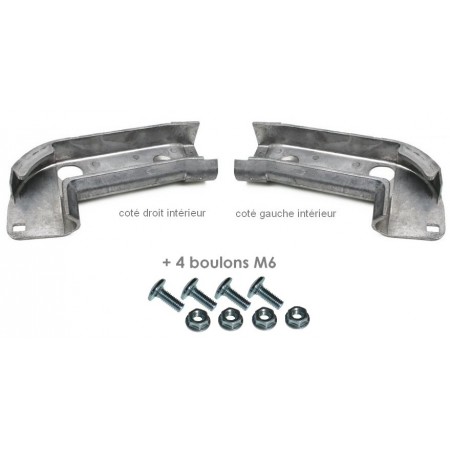 End Pieces Curved Aluminium for straight rail (pair)