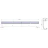 Straight guide rail Length 2,00m (the unit)