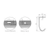 Straight rail for garage door (Length 1.2 to 1.8m)