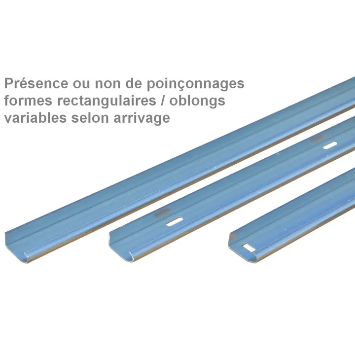 Straight rail for garage door - Length 1900 or 2500mm