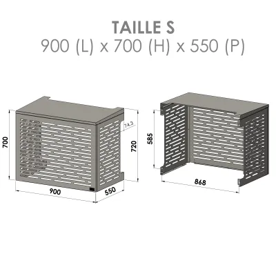 Cache clim / PAC - Décors Lines - Taille S