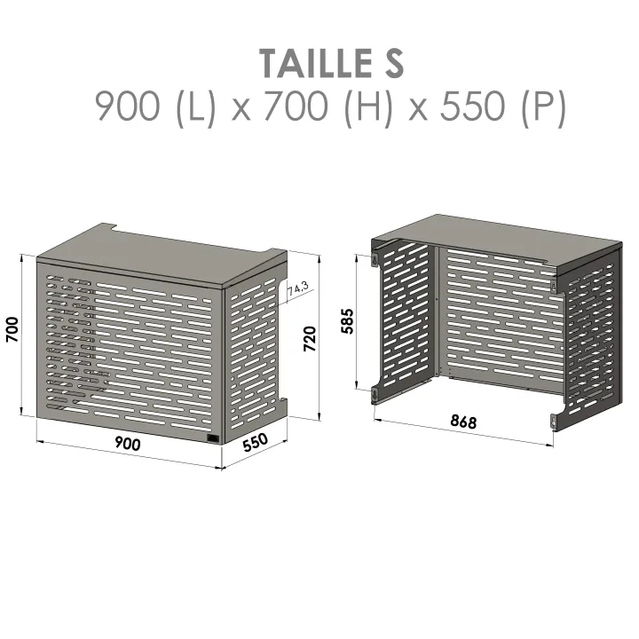 Cache clim / PAC - Décors Lines - Taille S