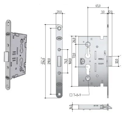 Coffre de serrure Portillon 1 Point