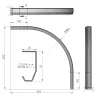 Rail cintré pour porte à déplacement latéral