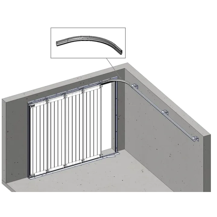 Rail cintré pour porte à déplacement latéral