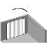Rail cintré pour porte à déplacement latéral