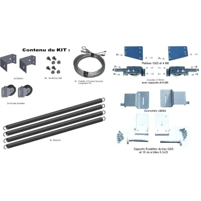 Kit de remplacement ressorts de TORSION porte isolée 40mm