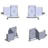 Supports roulettes sectionnelle du bas + accroche cable déporté + roulettes (la paire)