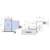 Bottom sectional castor supports + remote cable hanger + castors (pair)