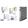 Bottom sectional castor supports + remote cable hanger + castors (pair)